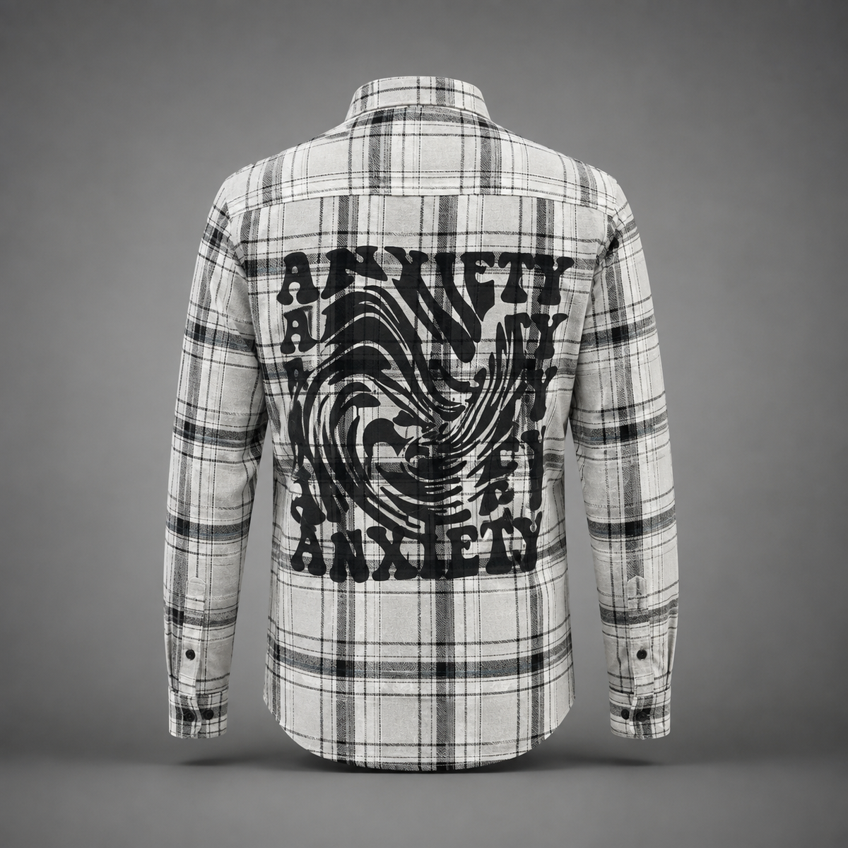 Back printed flannel shirt