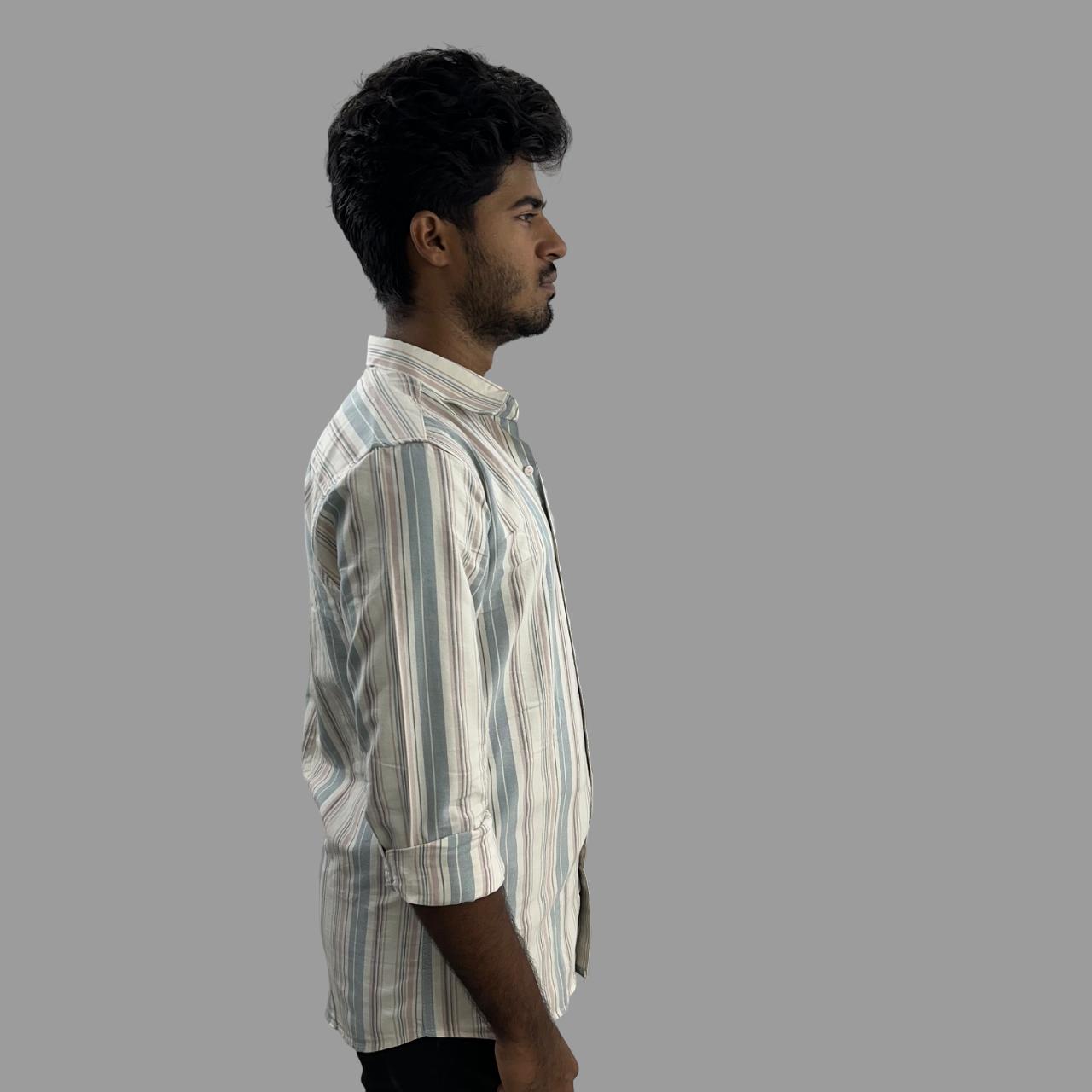 Tailored striped formal shirt