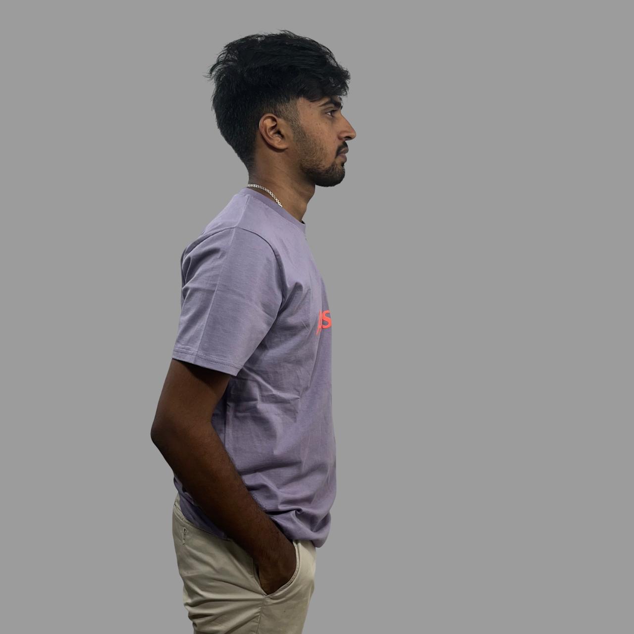 Deep purple back printed tshirt