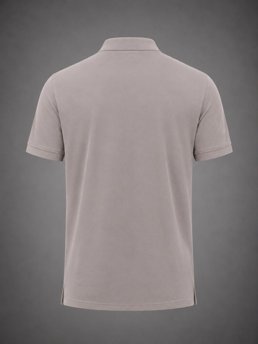 Beige Solid Polo T-Shirt