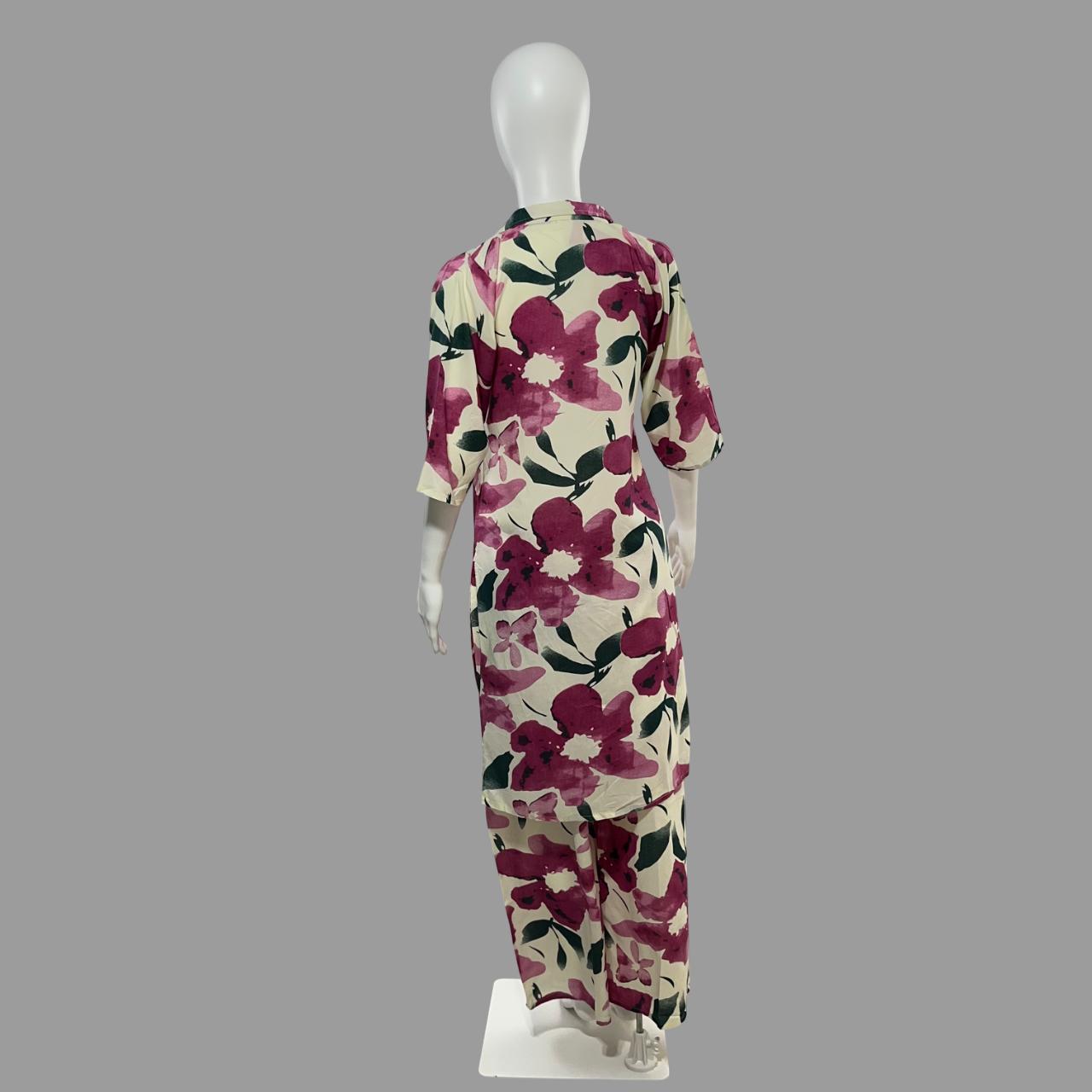 Tropical printed co-ord set for women