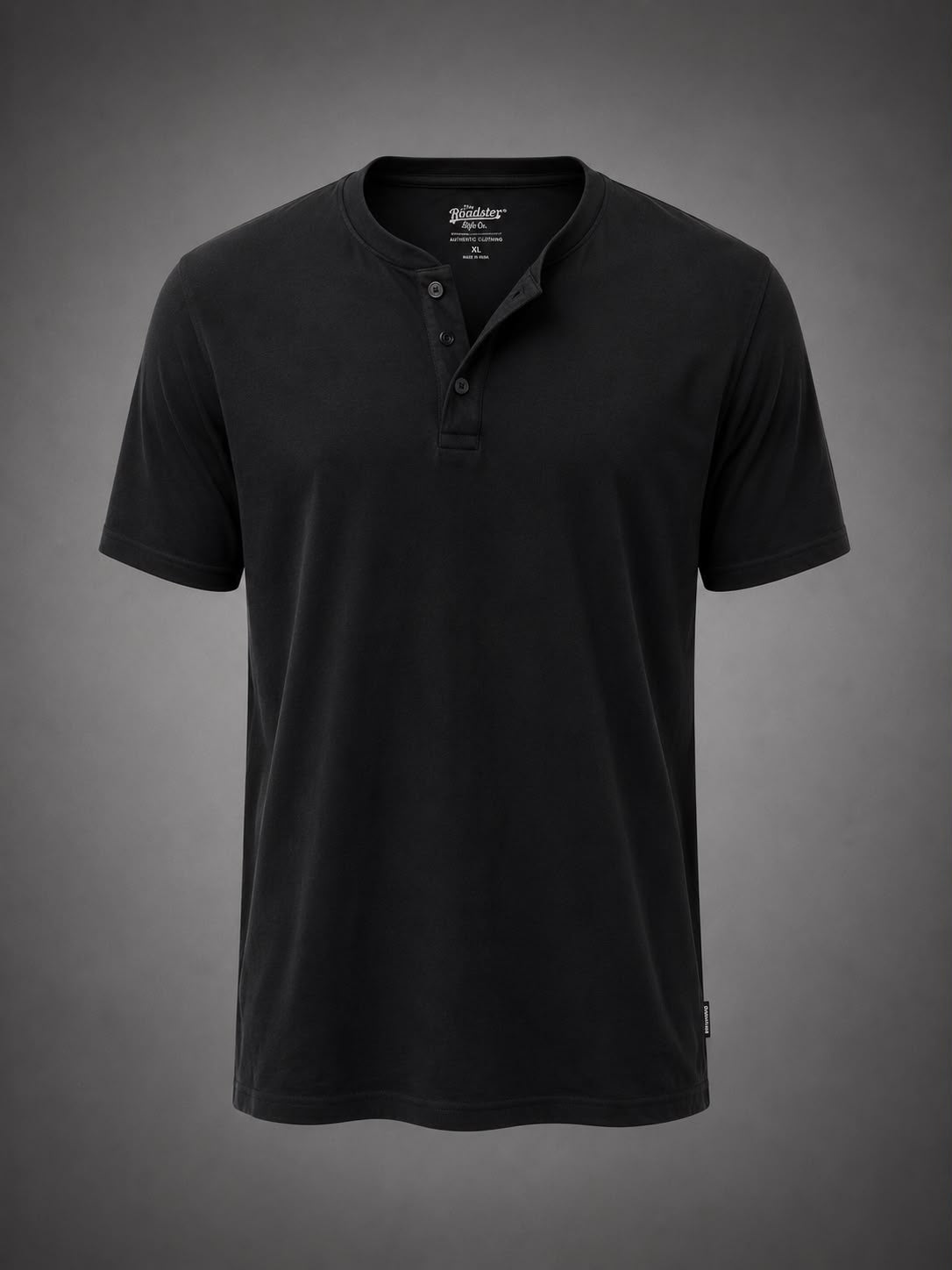 Black Henley T-Shirt