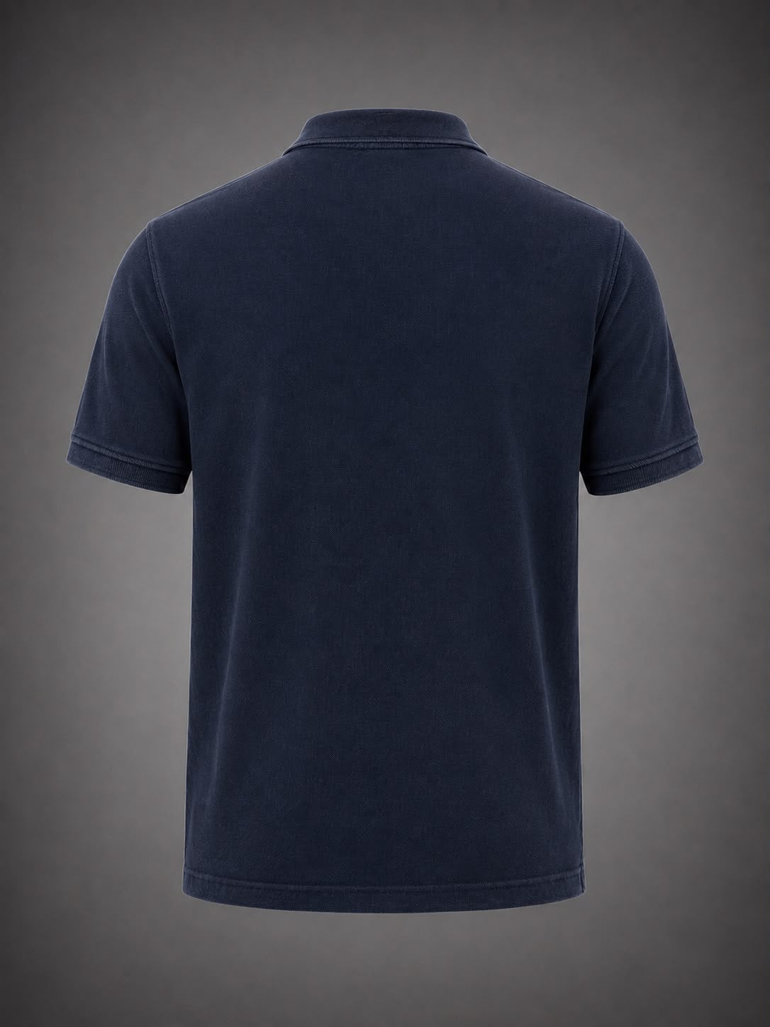 Navy Printed Polo T-Shirt