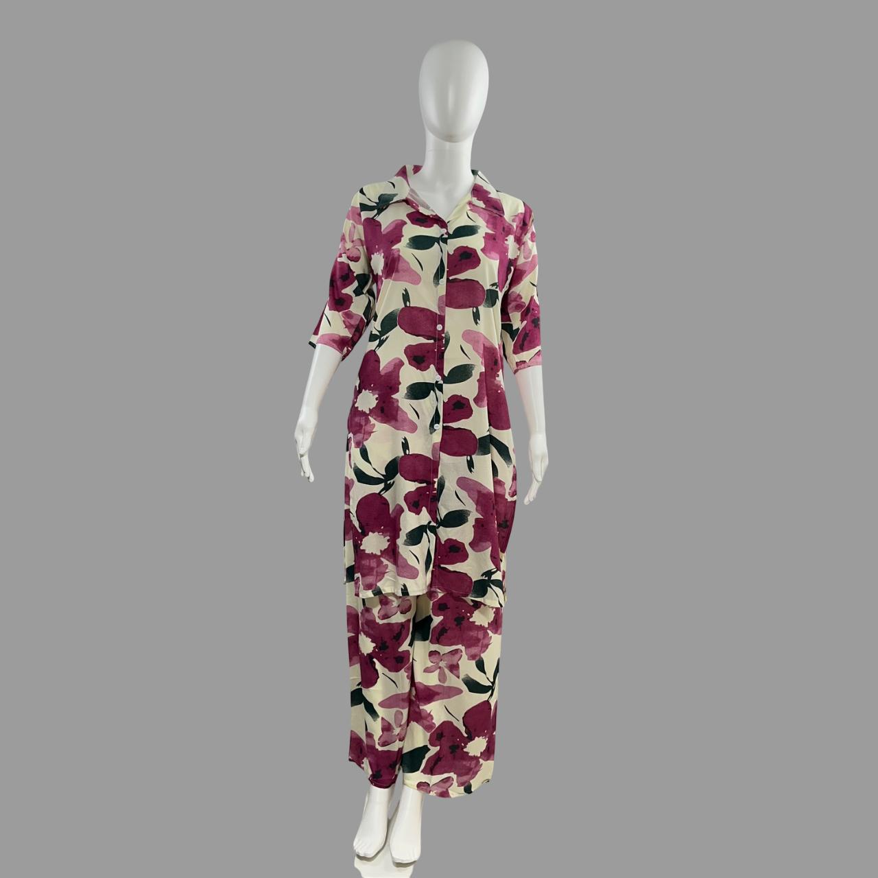 Tropical printed co-ord set for women