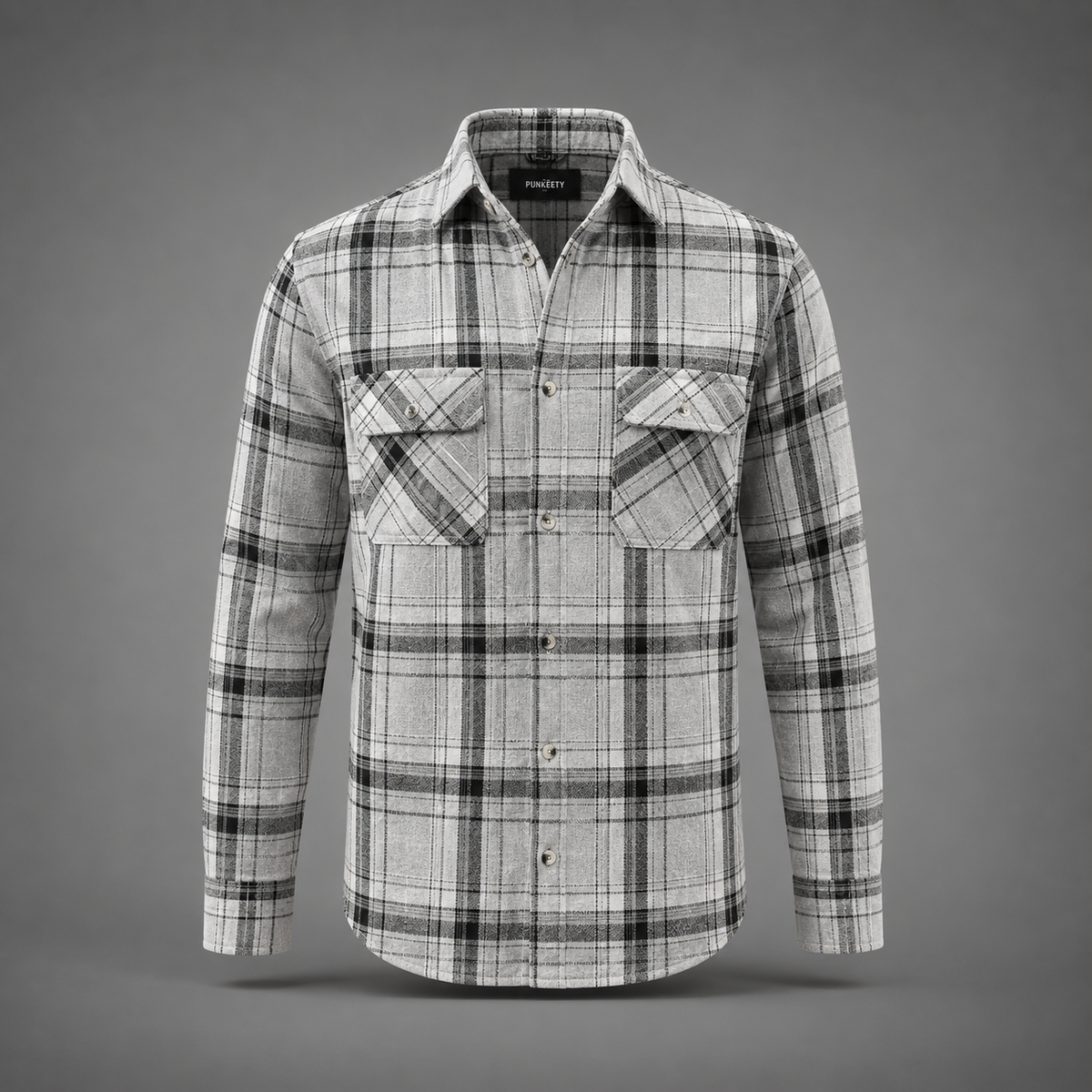 Back printed flannel shirt