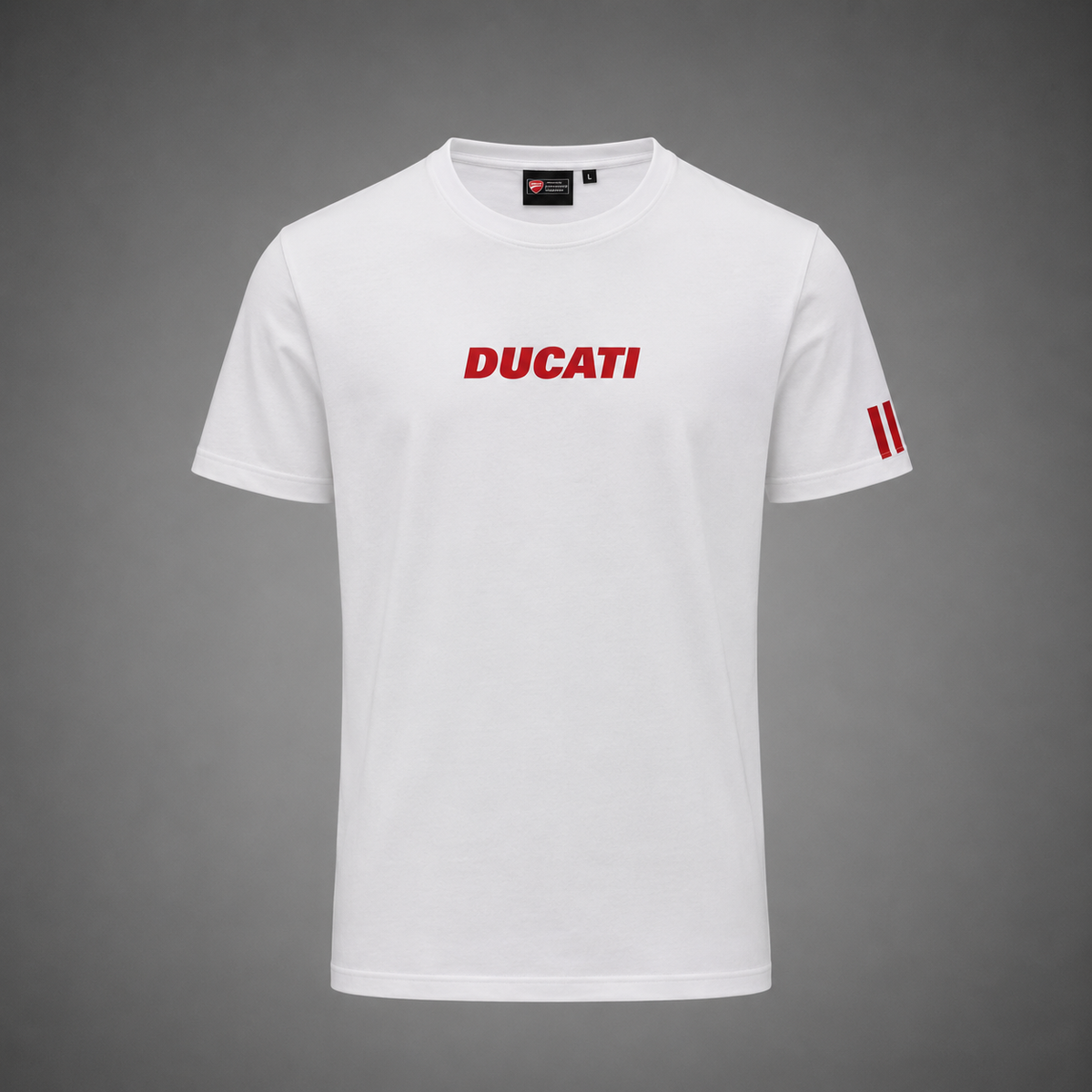 White & Red printed oversized white tshirt
