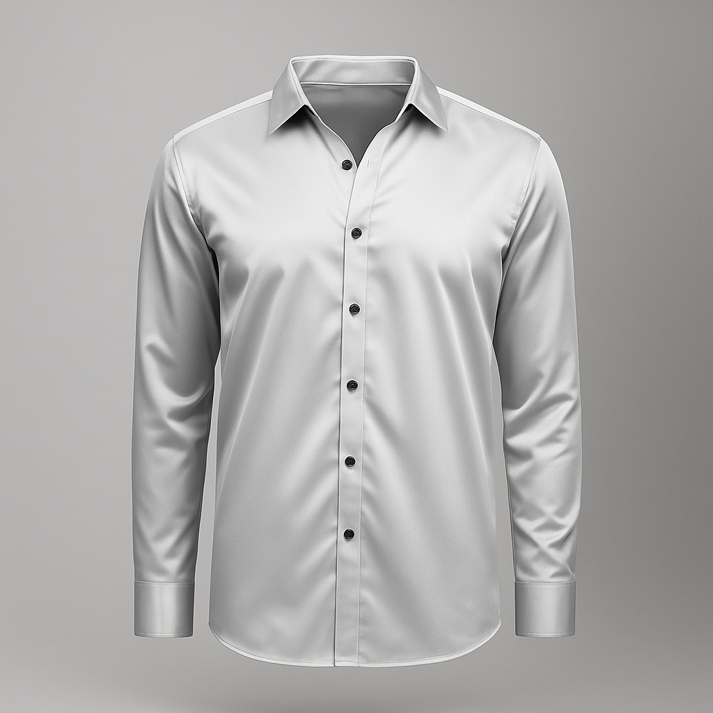 Luxury satin shirt - smooth & shiny finish