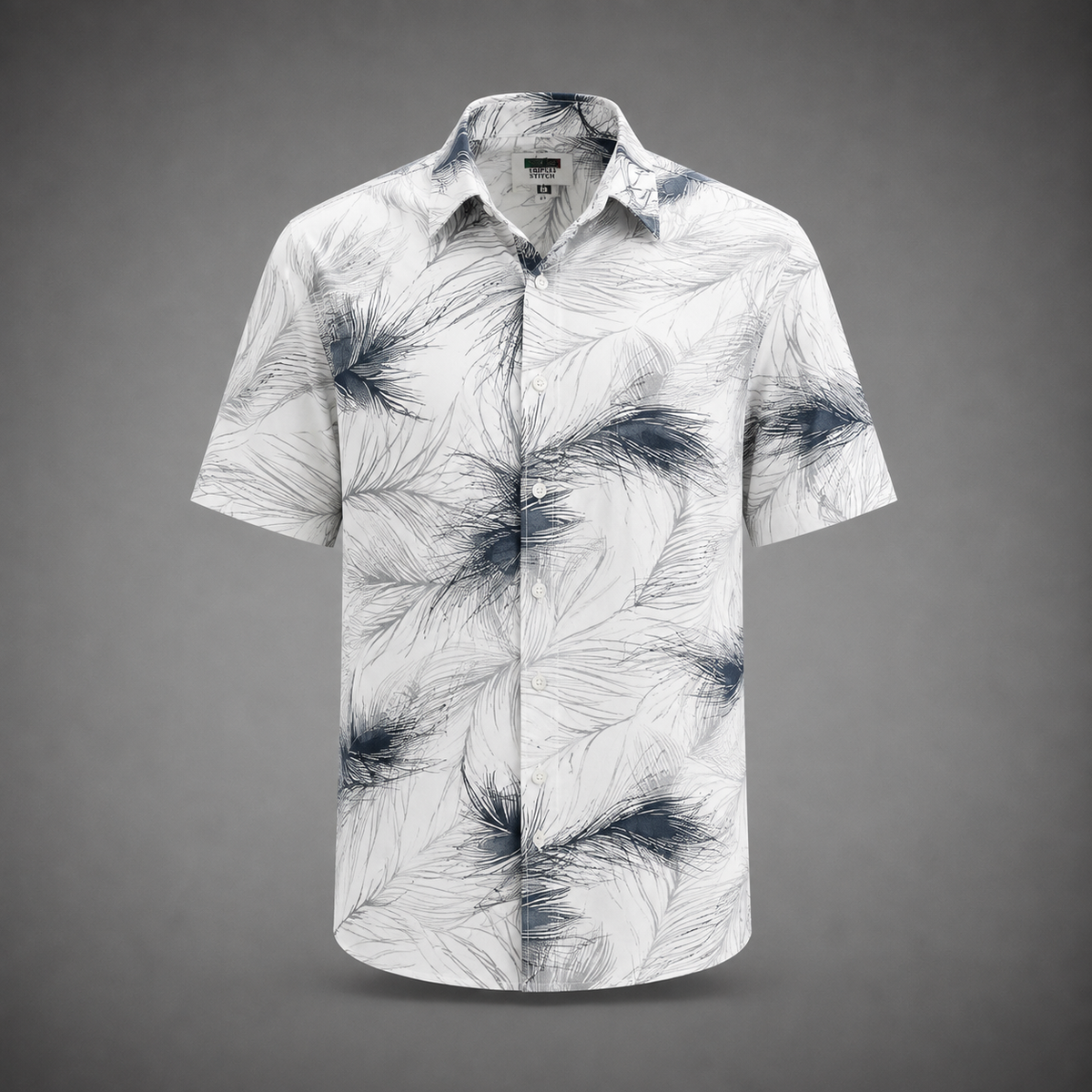 Black and white floral printed shirt