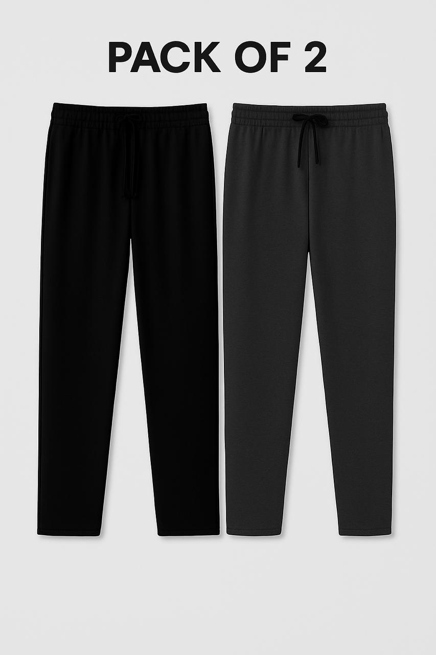 Men's cotton trackpants combo - pack of 2