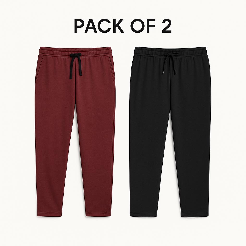 Men's cotton trackpants combo - pack of 2