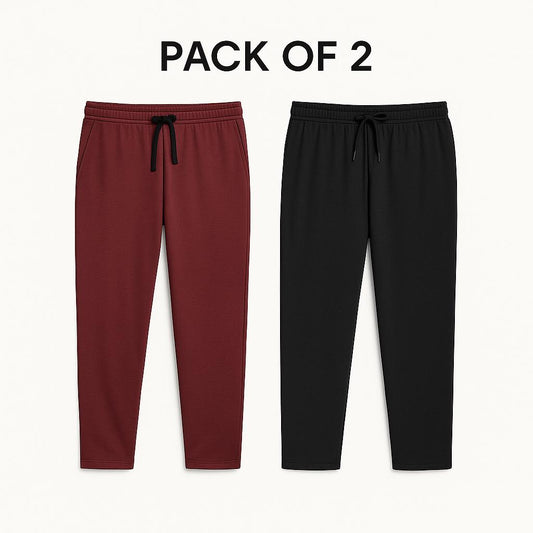 Men's cotton trackpants combo - pack of 2