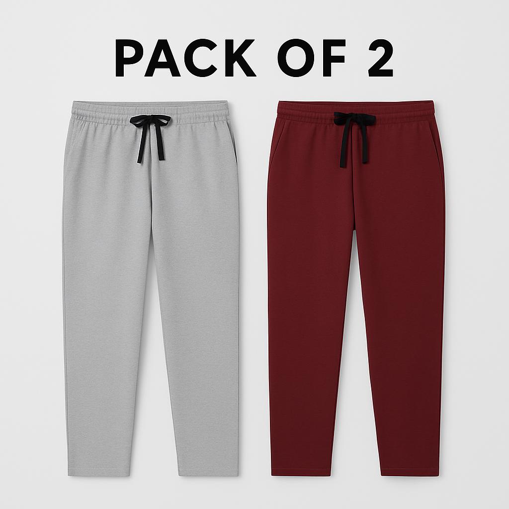 Men's cotton trackpants combo - pack of 2