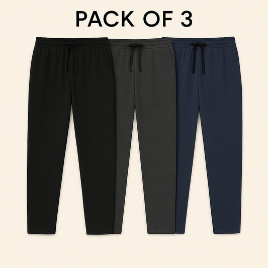 Men's cotton trackpants combo - pack of 3