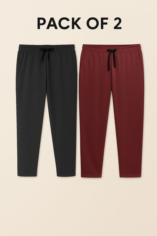 Men's cotton trackpants combo - pack of 2