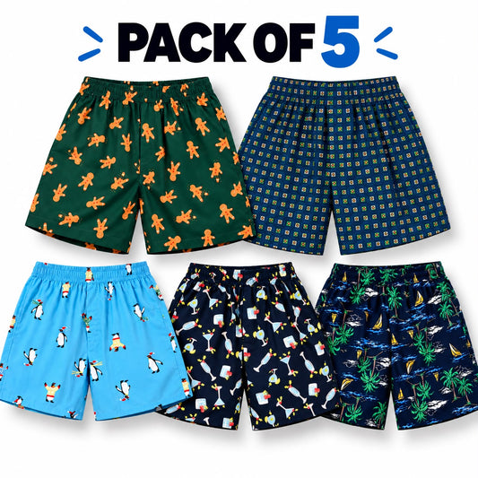 Pack of 5 cotton boxer shorts