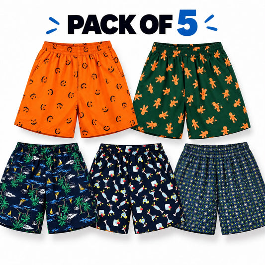 Pack of 5 cotton boxer shorts