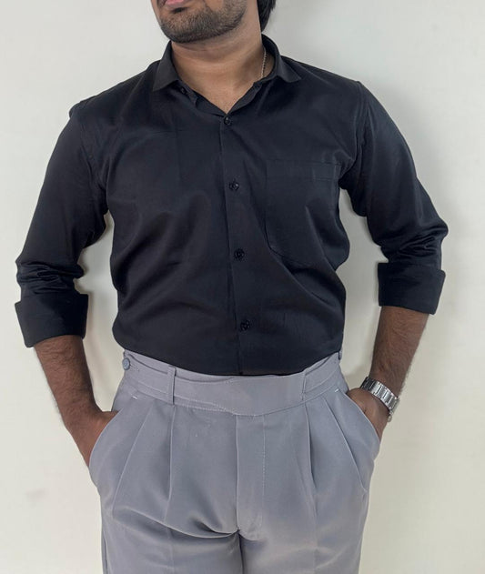 Stone grey double sided button gurkha pants for men