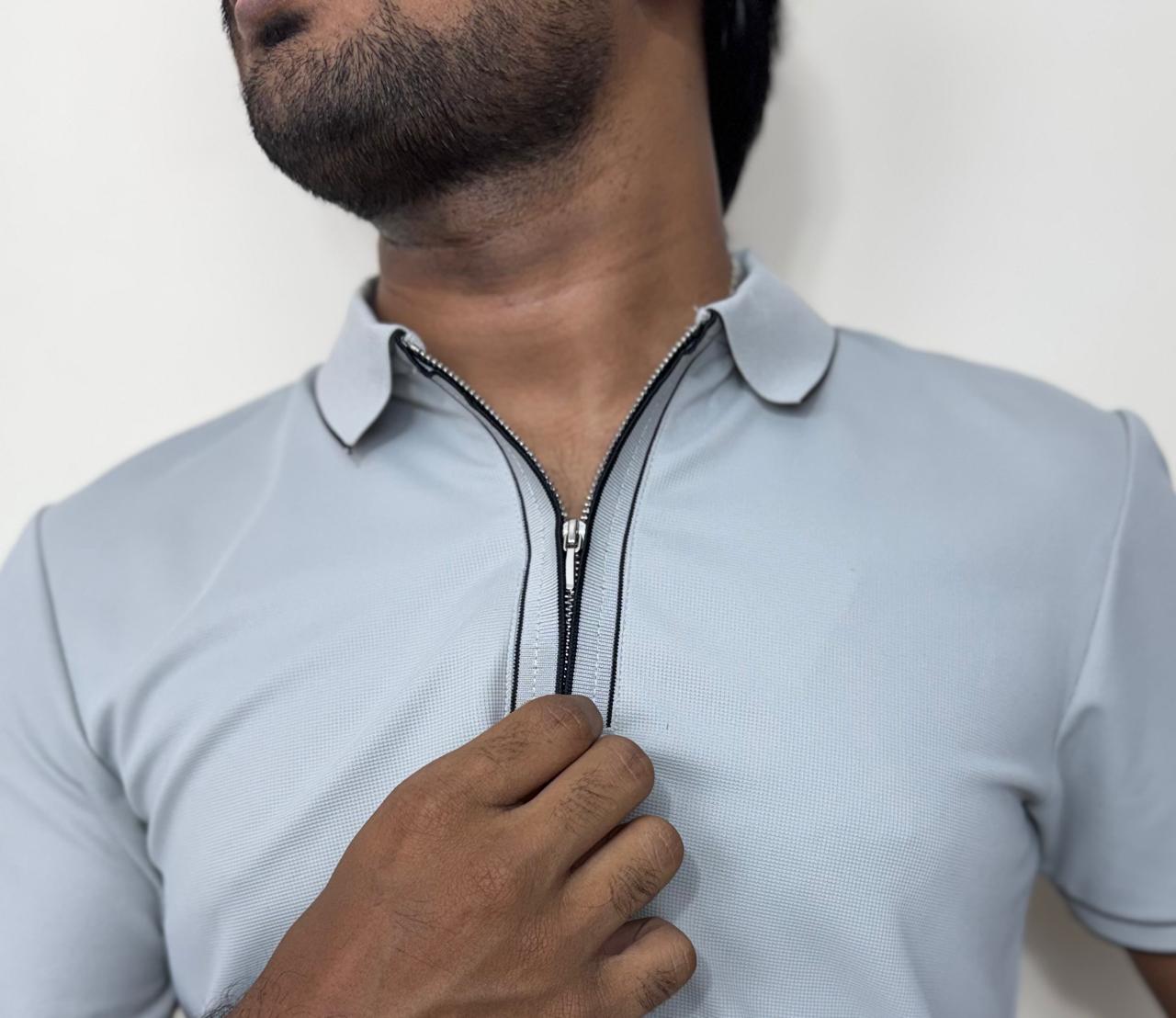 Structured Executive Tech Polo | Ultra-Stretch , Stitchless & Wrinkle-Free Performance T-Shirt