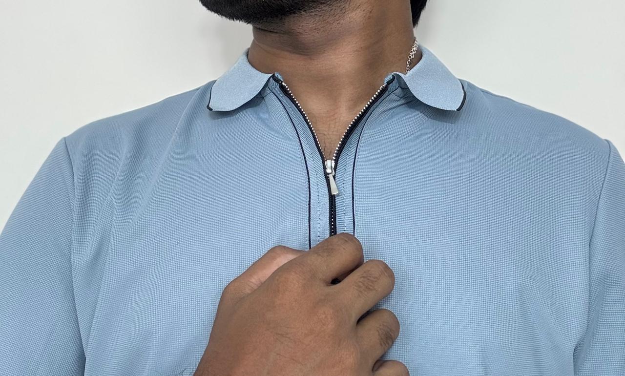 Structured Executive Tech Polo | Ultra-Stretch , Stitchless & Wrinkle-Free Performance T-Shirt