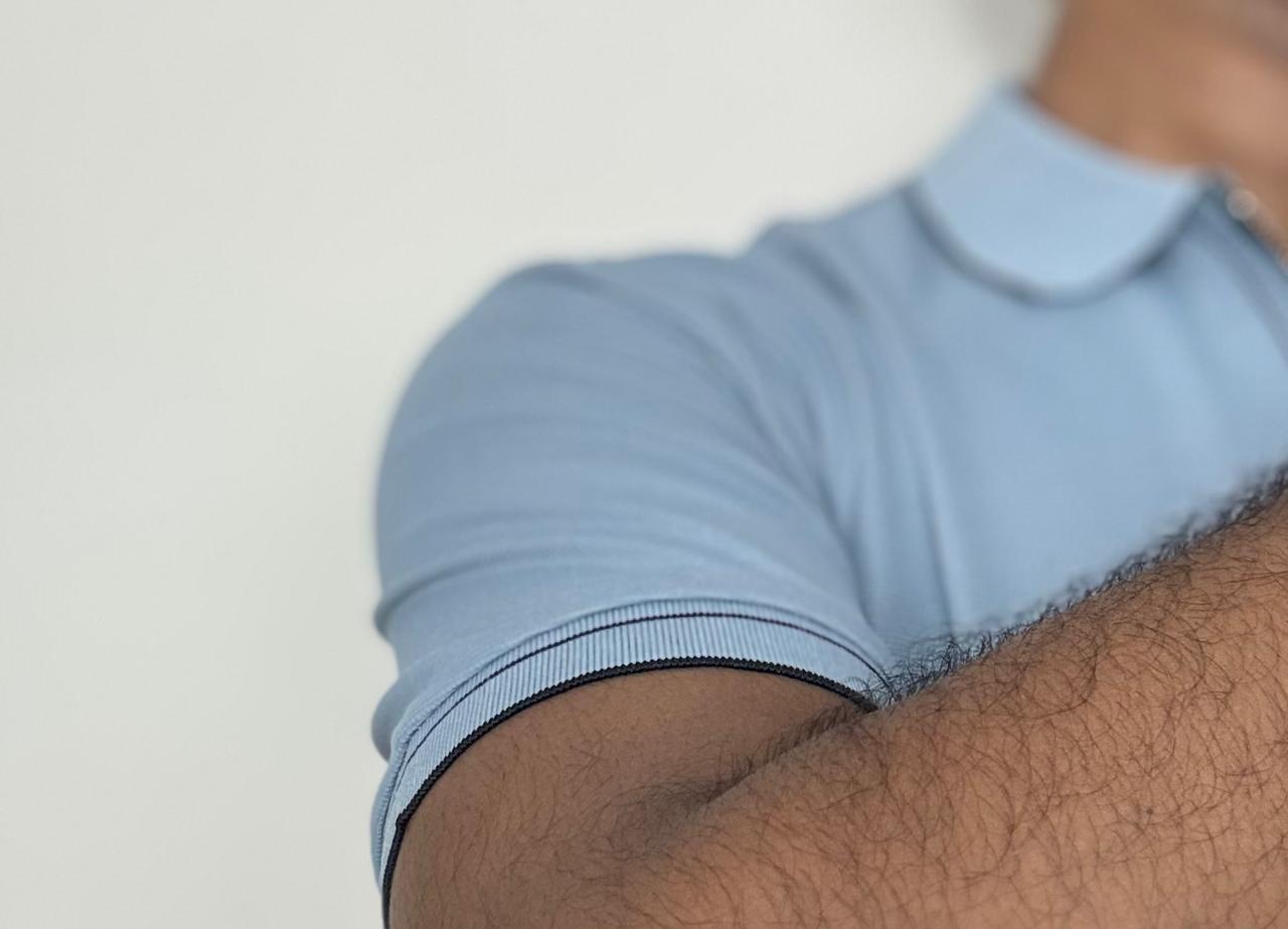 Structured Executive Tech Polo | Ultra-Stretch , Stitchless & Wrinkle-Free Performance T-Shirt