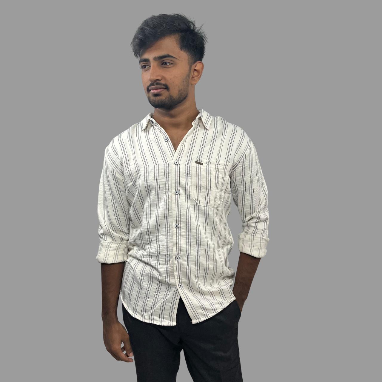 Ultra soft cotton striped shirt