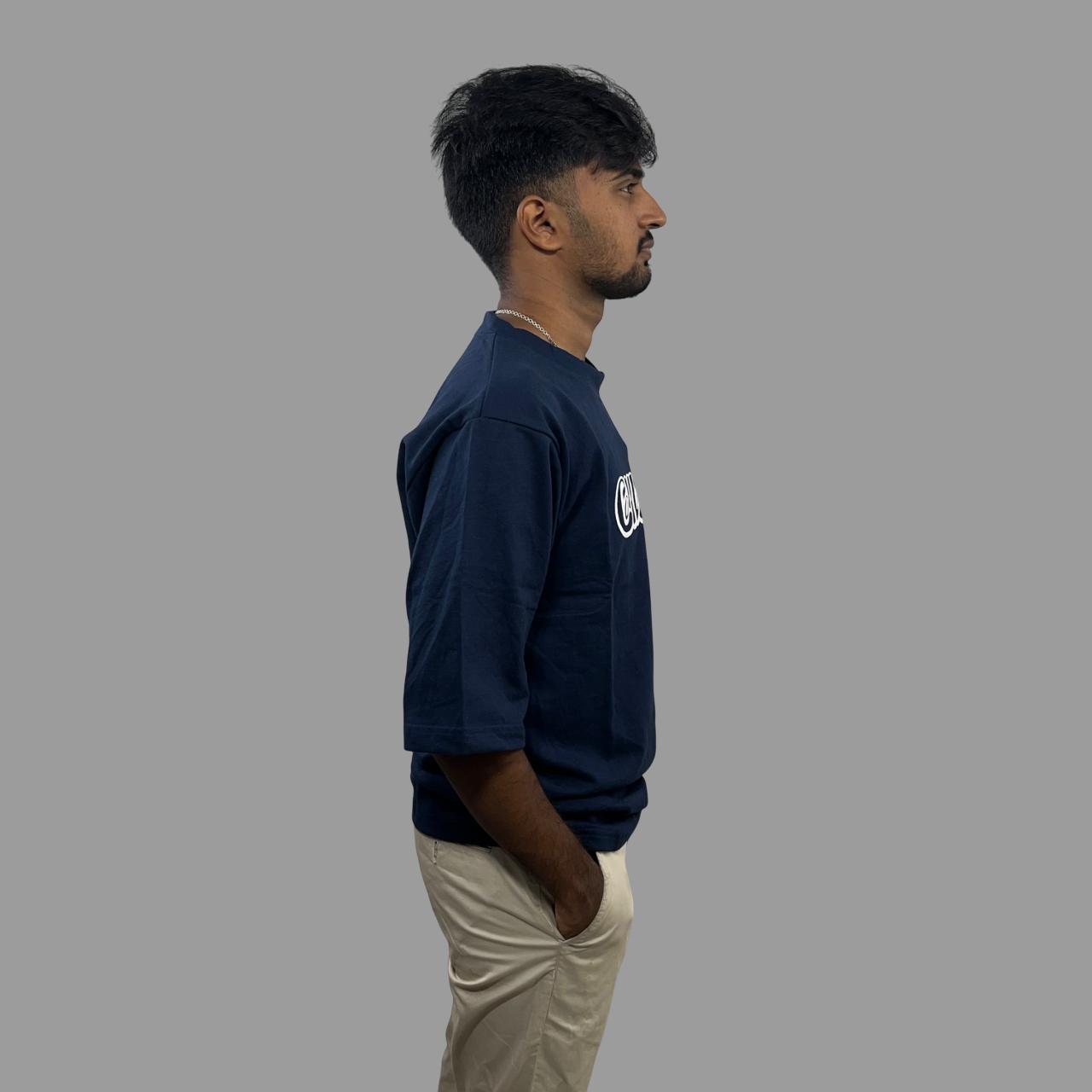 Oversized drop shoulder back printed tshirt.