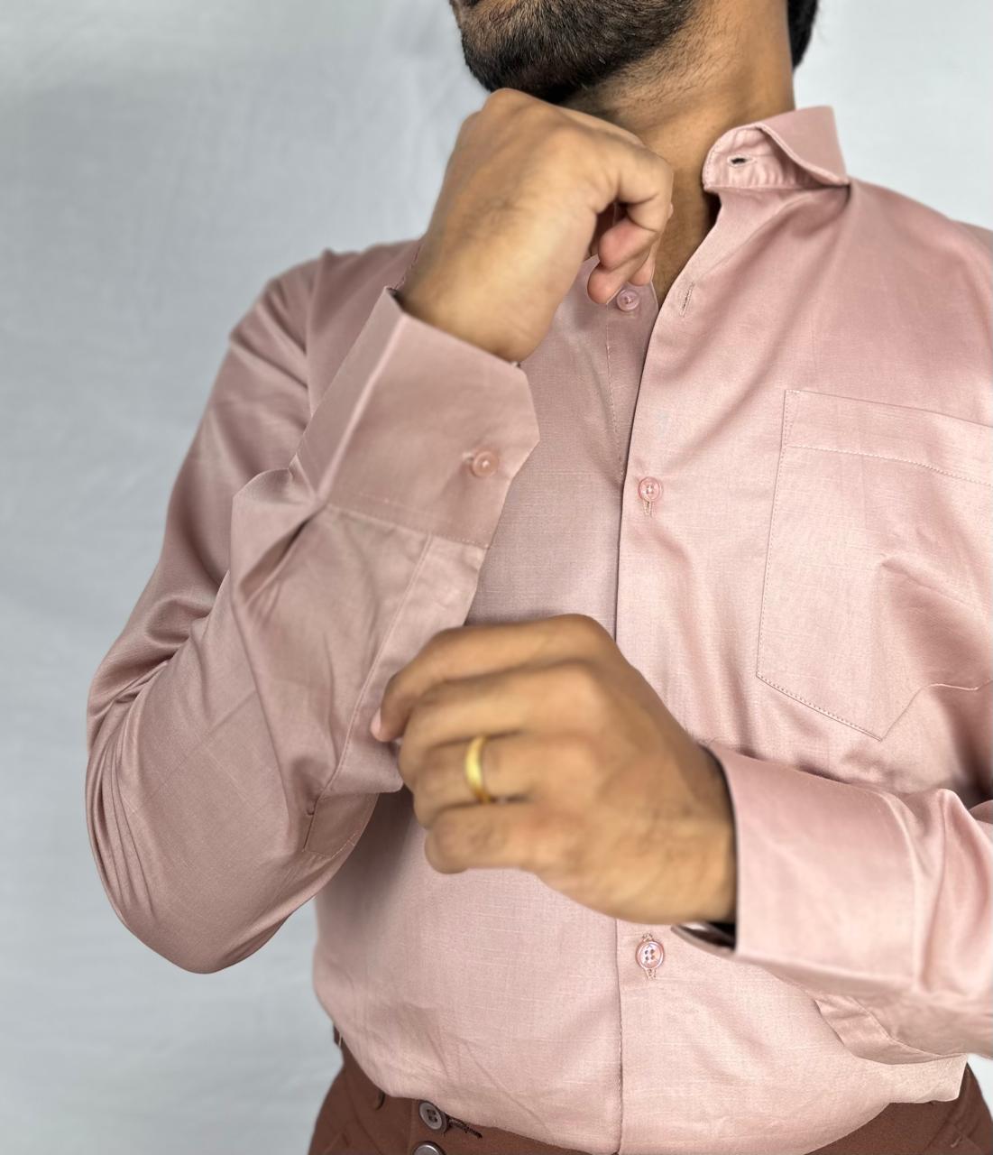 Blush satin shirt | premium natural sheen