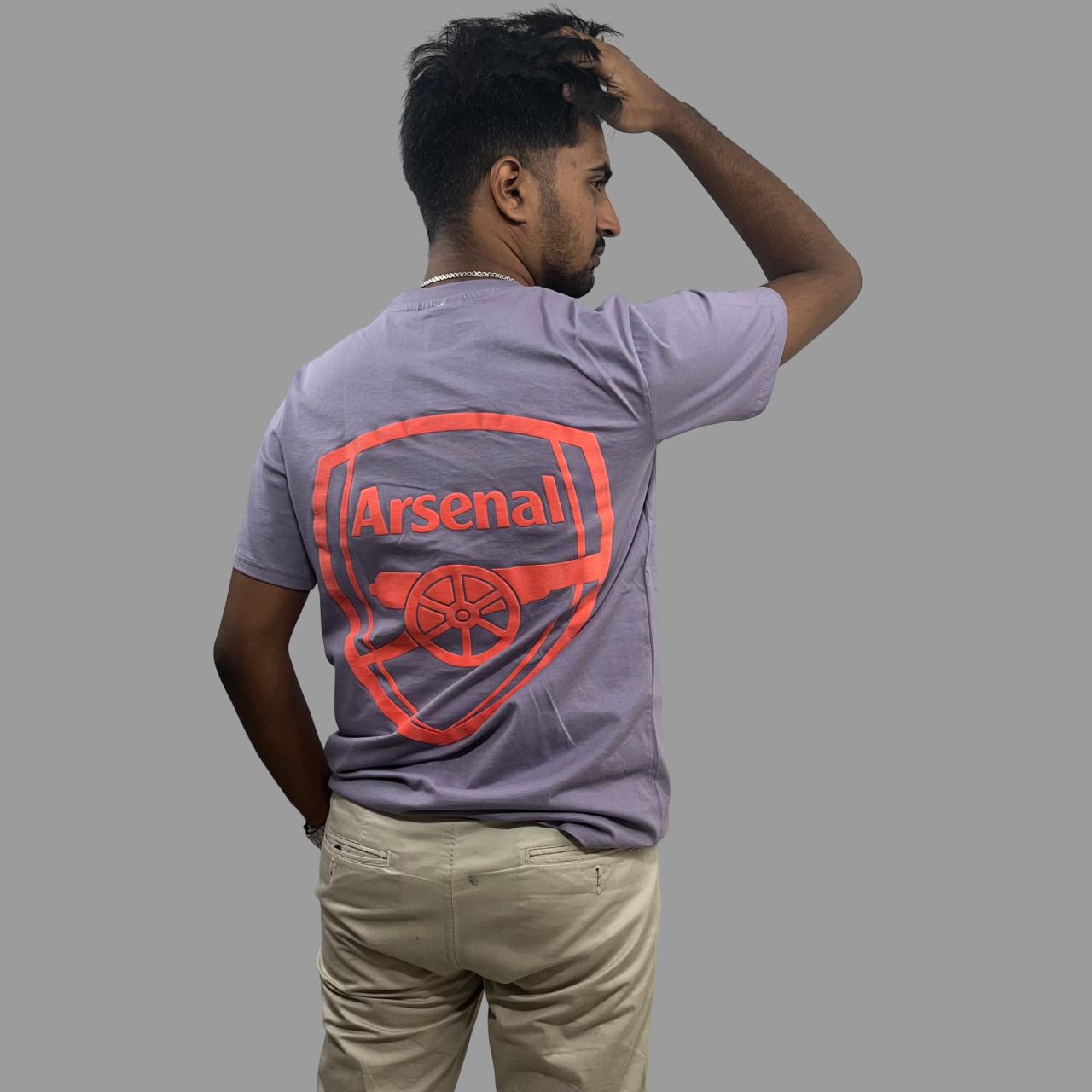 Deep purple back printed tshirt