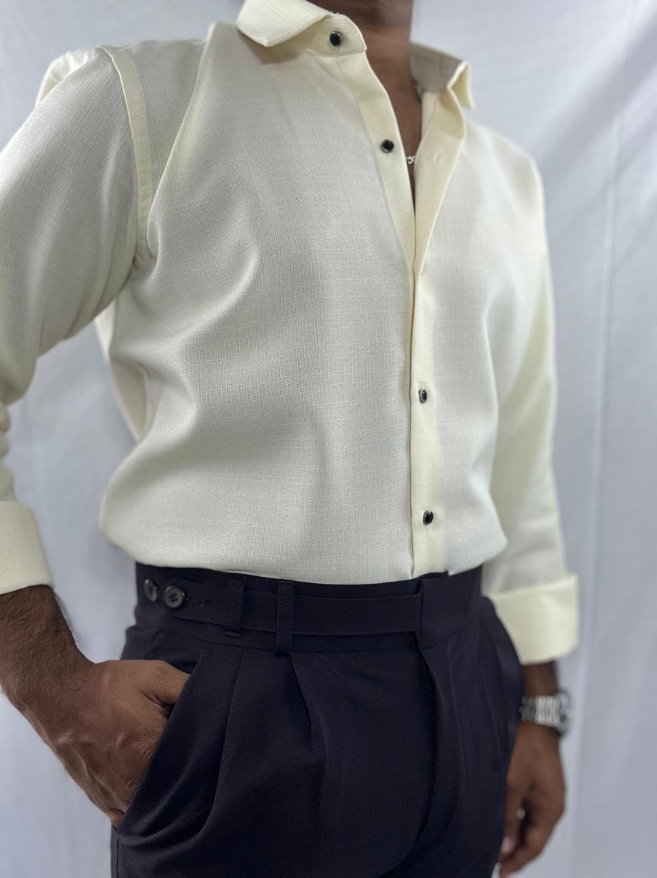 Midnight indigo single button gurkha pants for men