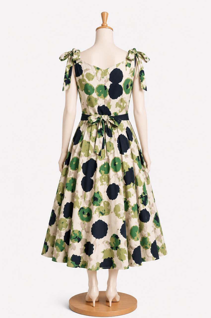 Kids & teens Floral printed Summer Midi Dress with shoulder Tie straps & Chest Cup