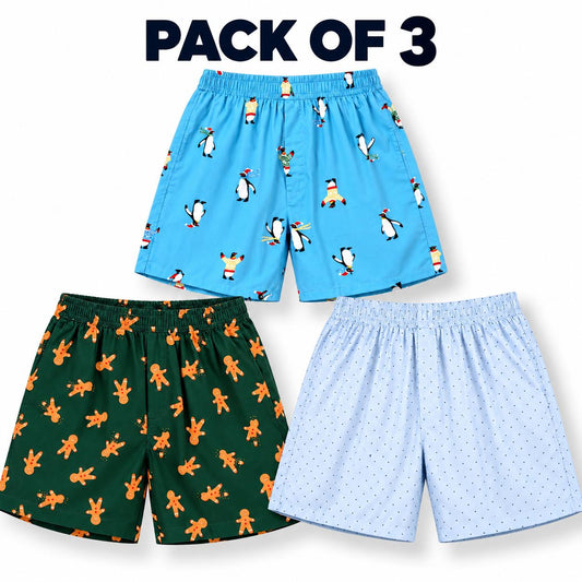 Pack of 3 cotton Boxer shorts
