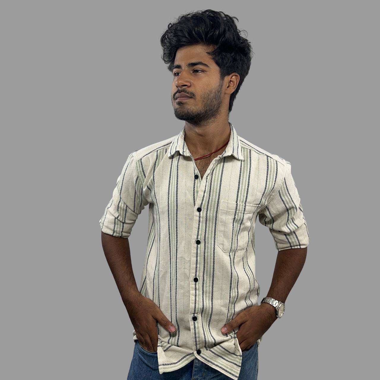 Back printed knitted shirt