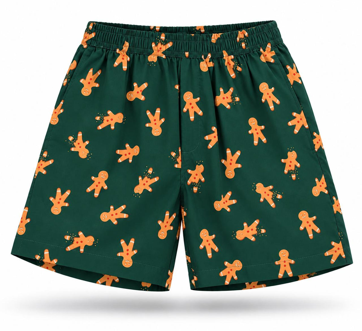 Men’s 100% cotton Gingerbread Printed Boxer Shorts | Double side pockets