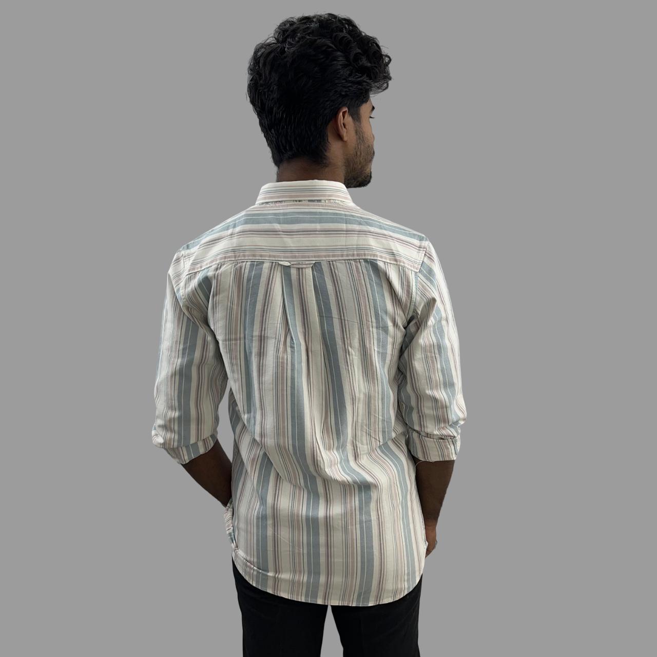 Tailored striped formal shirt