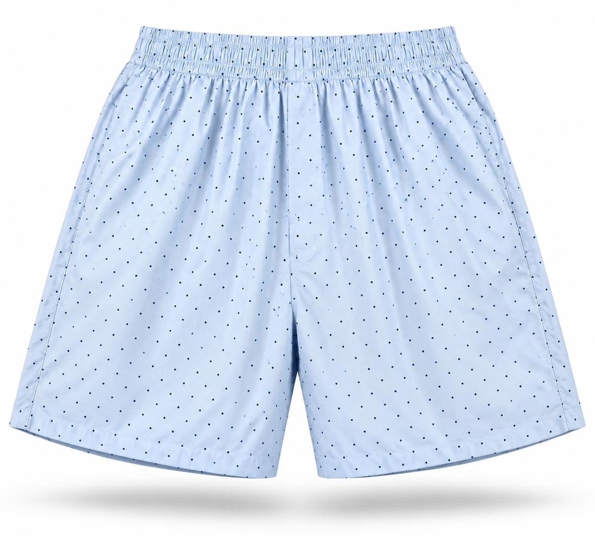 Men’s 100% cotton Polka dot Printed Boxer Shorts | Double side pockets | Sky blue
