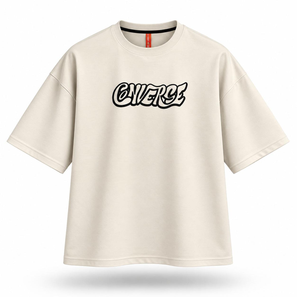 Oversized drop shoulder back printed tshirt