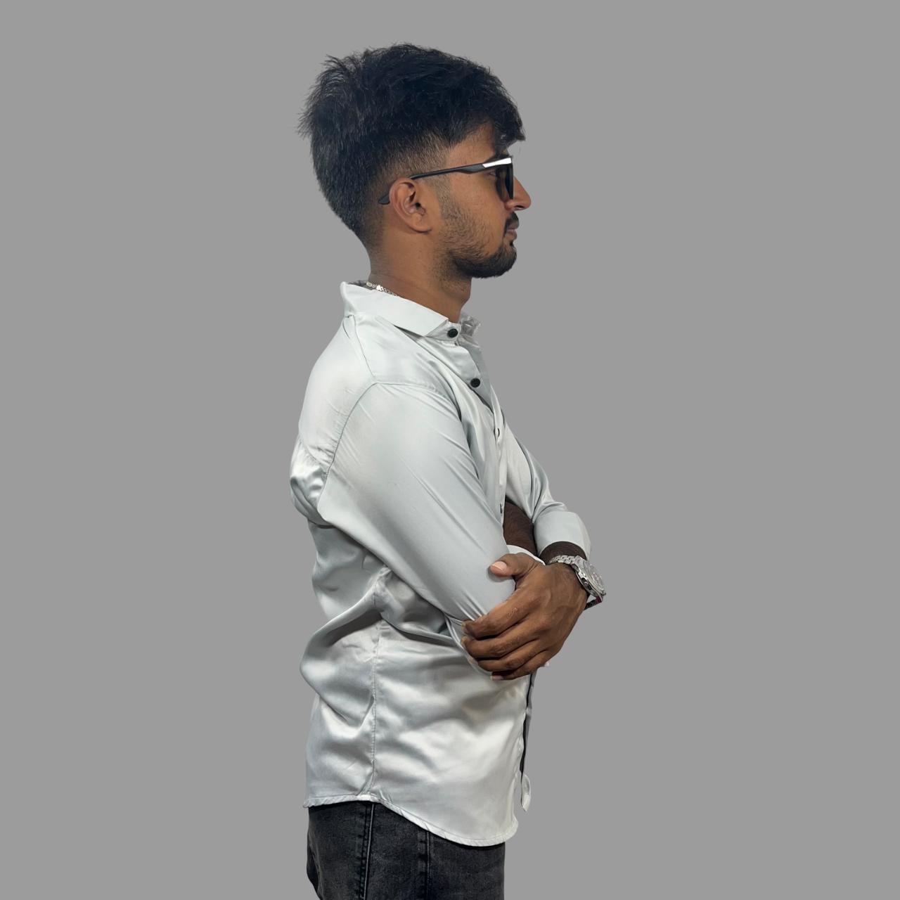 Luxury satin shirt - smooth & shiny finish