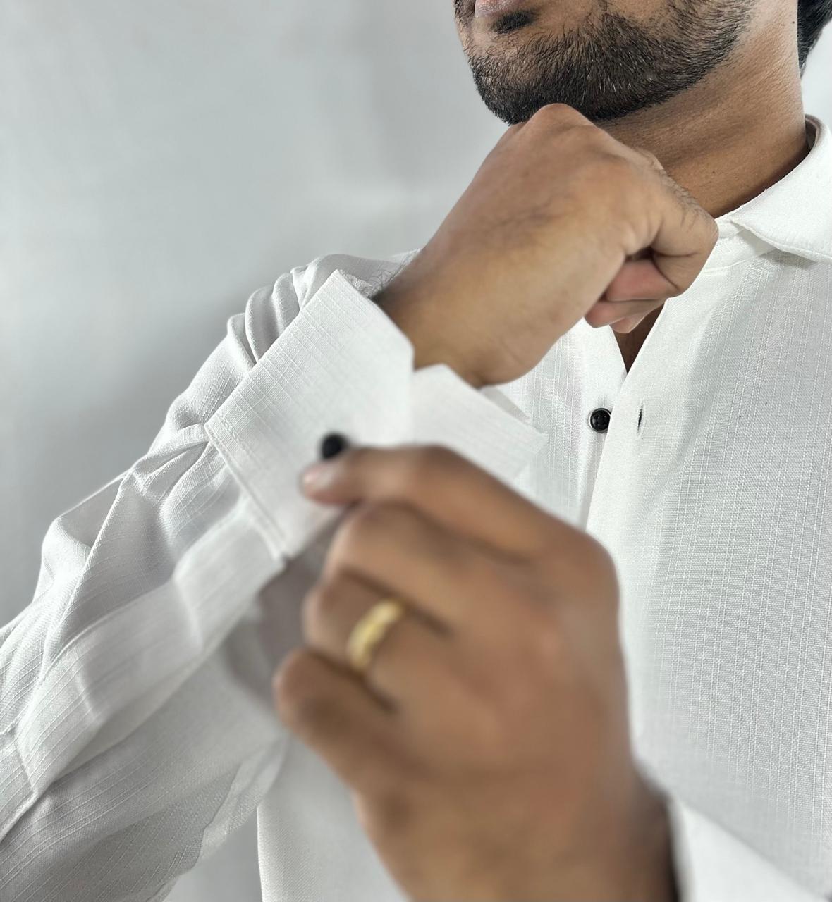 White premium linen shirt