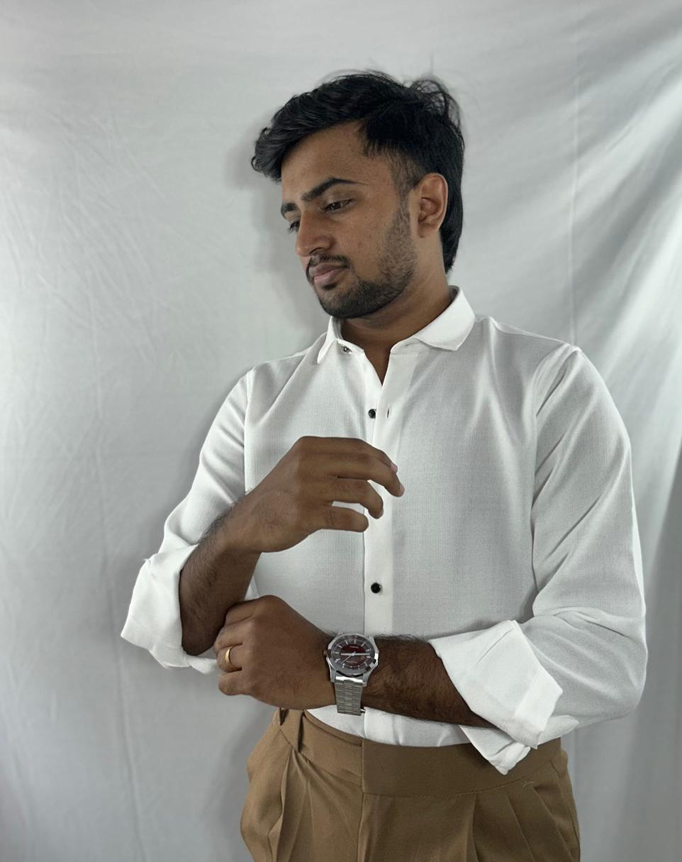 White premium linen shirt