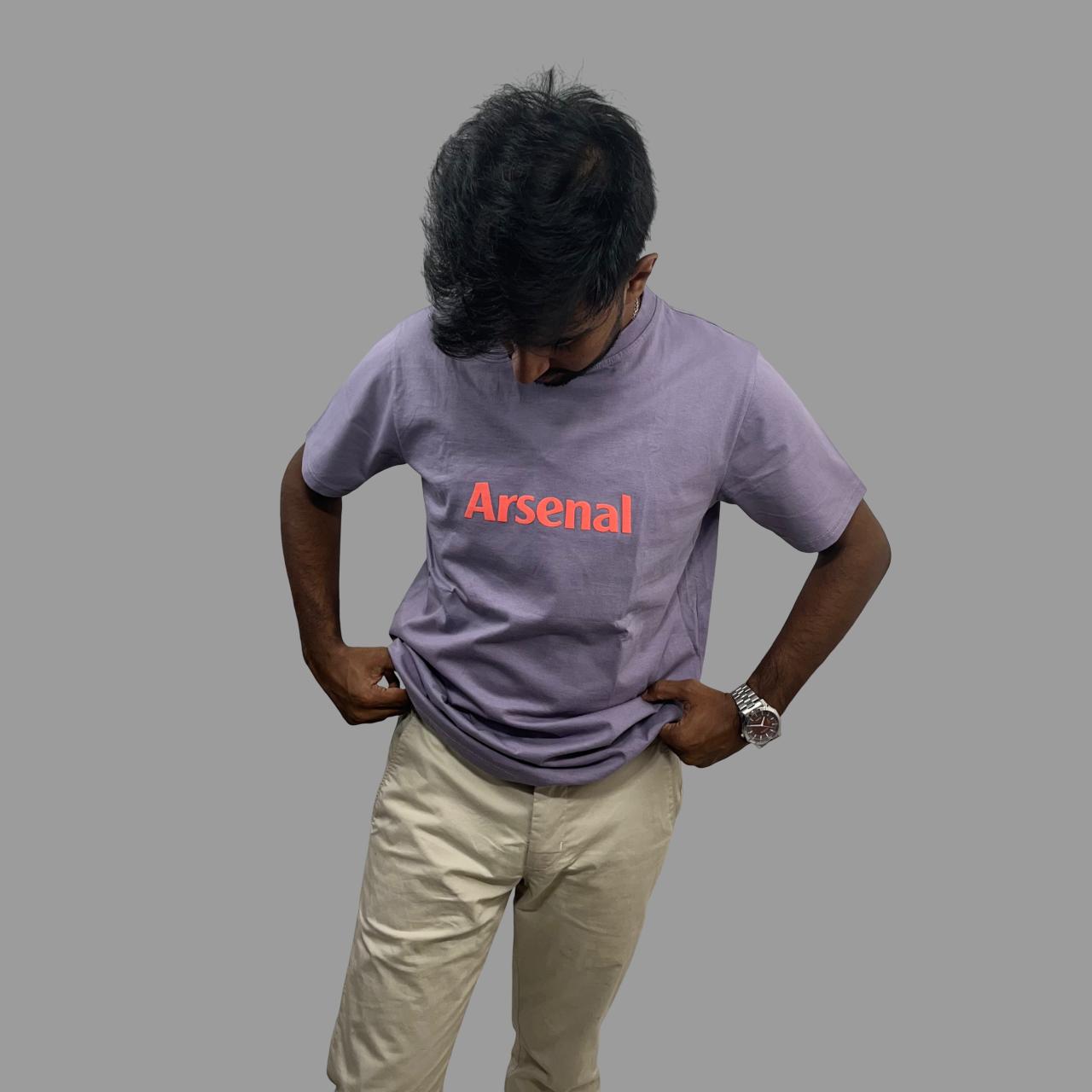 Deep purple back printed tshirt