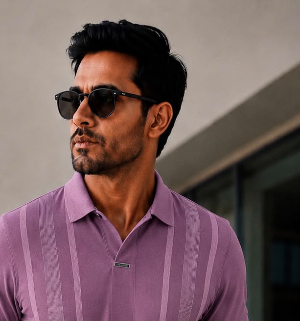 Men's Premium Breathable Mauve Tech Polo – Wrinkle-Free Dry-Fit Performance Workwear