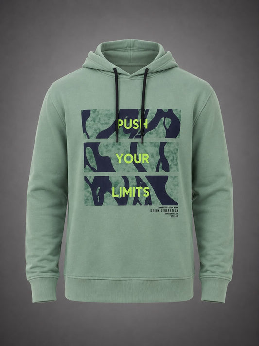 Printed Green Hoodie