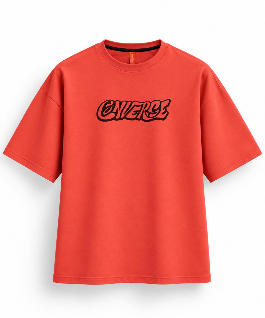 Oversized drop shoulder back printed tshirt.