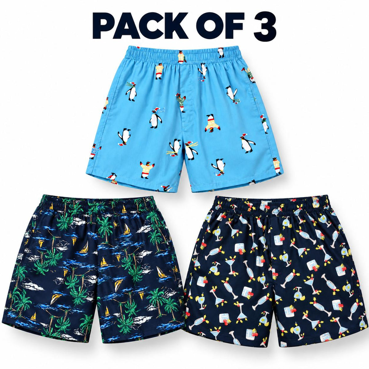 Pack of 3 cotton Boxer shorts