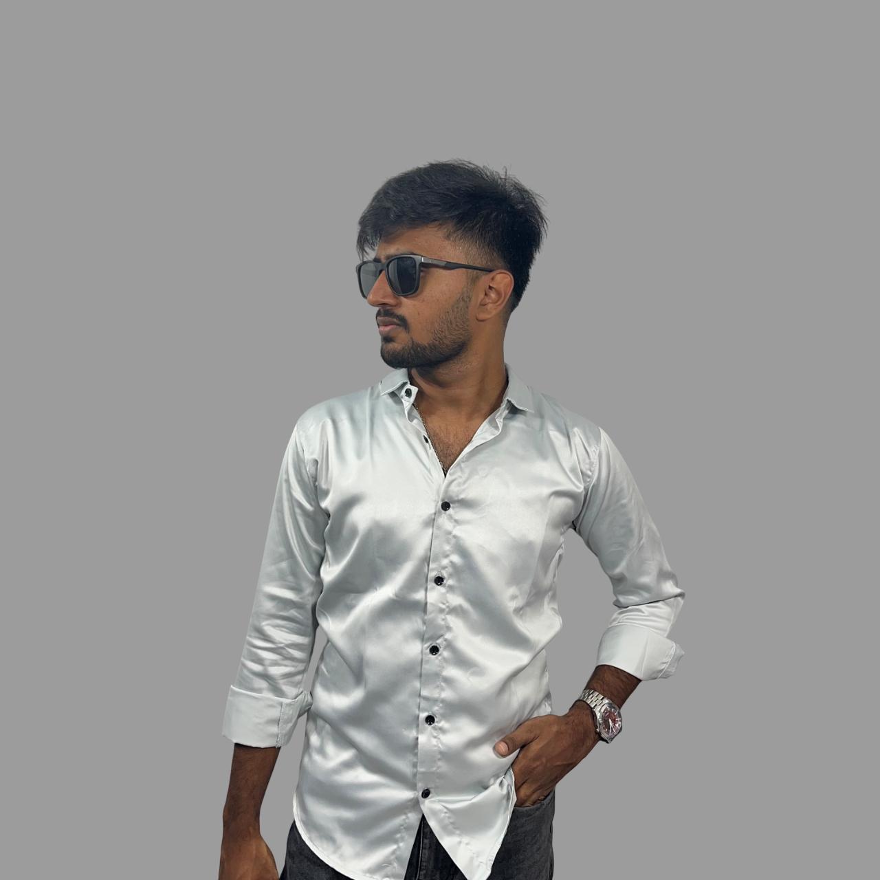 Luxury satin shirt - smooth & shiny finish