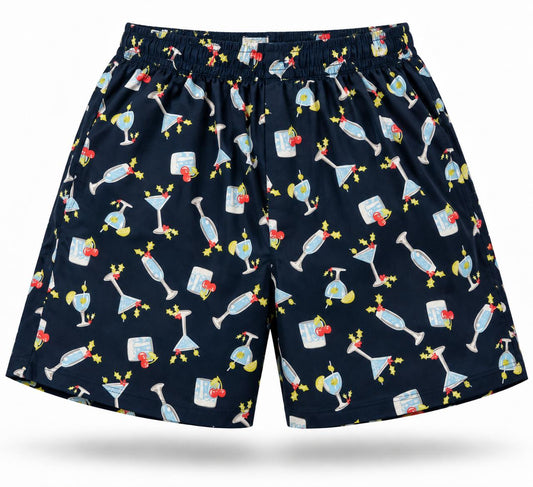Men’s 100% cotton Cocktail Printed Boxer Shorts | Double side pockets