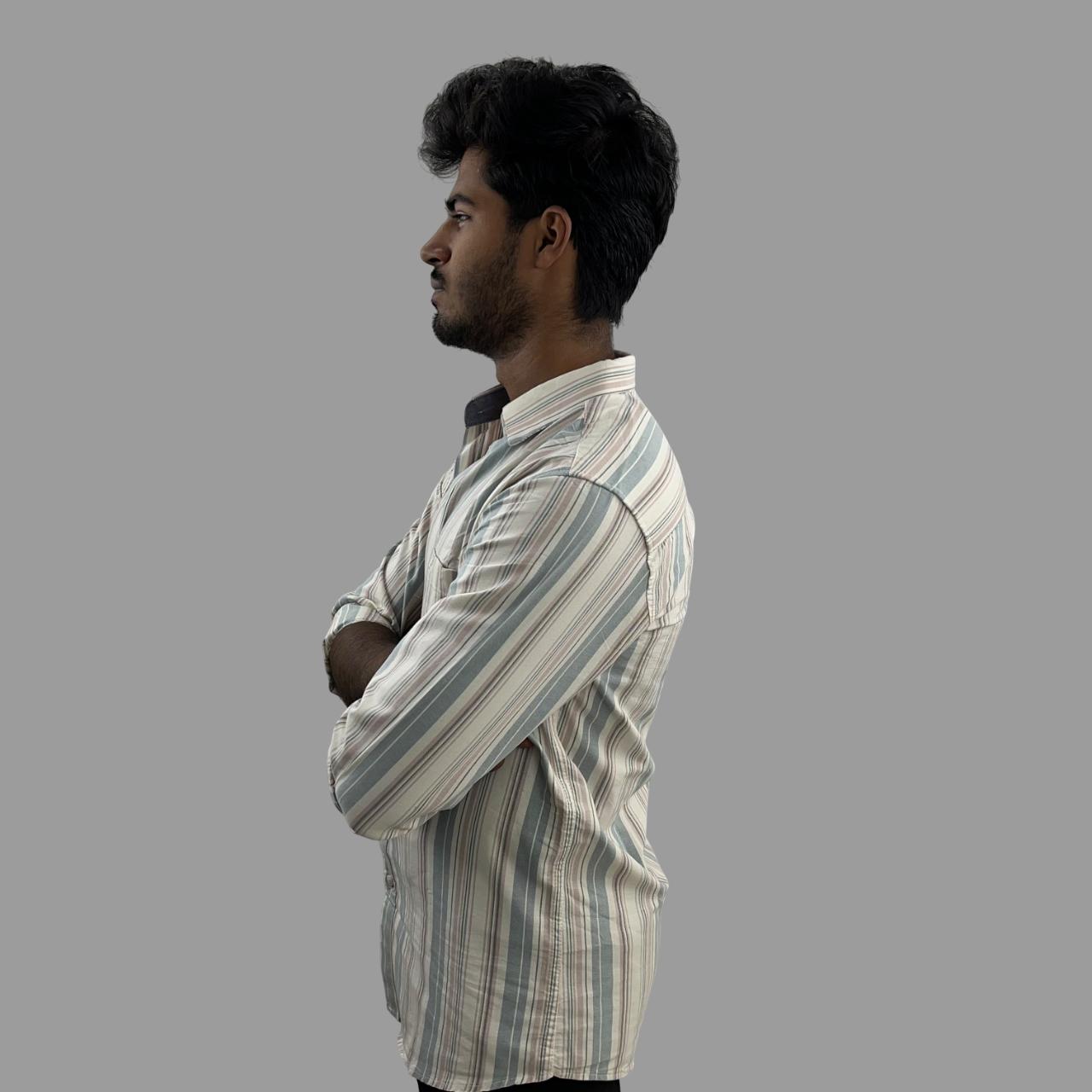 Tailored striped formal shirt