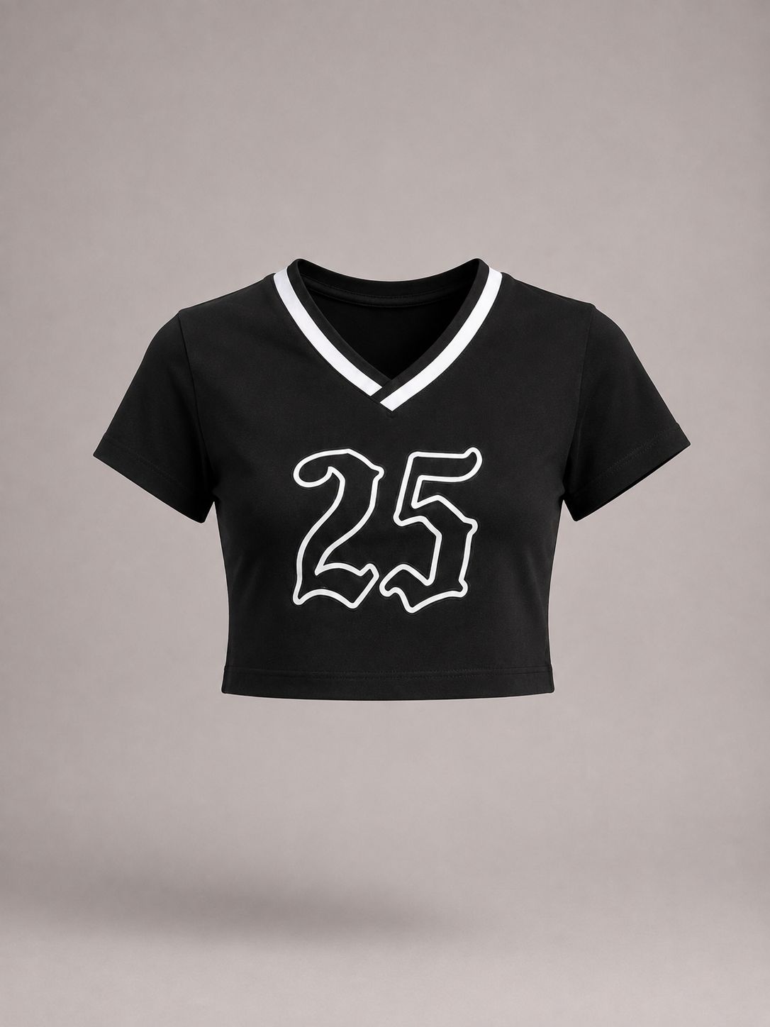 Pack of 3 T-shirts contrast collar Baby tee | Women's cropped Fit T-shirt
