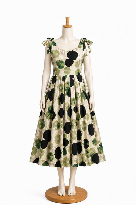 Kids & teens Floral printed Summer Midi Dress with shoulder Tie straps & Chest Cup