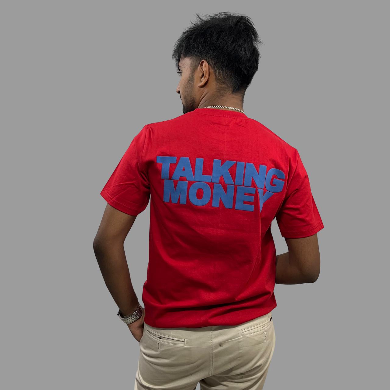 Back printed red tshirt